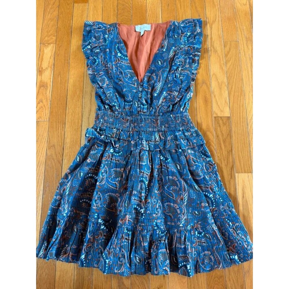 Cleobella Elara Mini Dress Sz Small Flutter Sleeves Paisley Print
